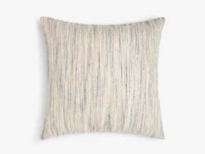 Large Blue/Natural Fine Lines Cushion