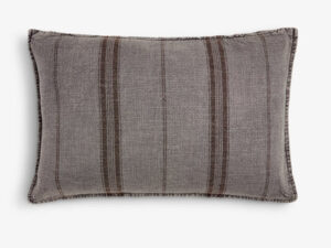 Large Grey Stripe Lumbar Cushion