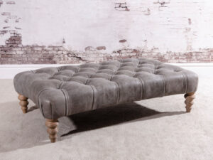 Tetrad Jacaranda Large Curved Buttoned Stool