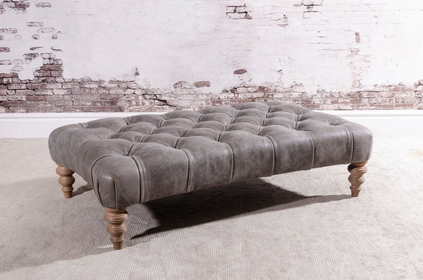 Tetrad Jacaranda Large Curved Buttoned Stool