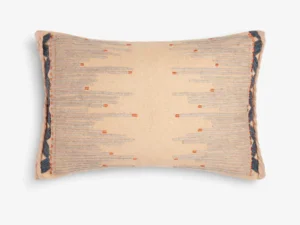 Large Lumbar Beige with Orange Tips Cushion
