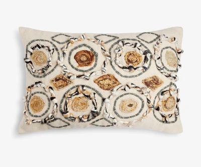 Large Lumbar Circular Detail Cushion