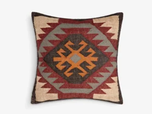 Large Square Ethnic Plum Cushion