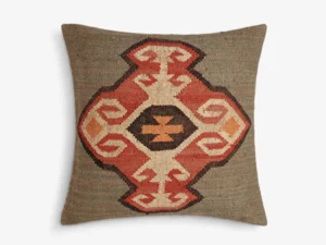 Large Square Kilim Grey Cushion