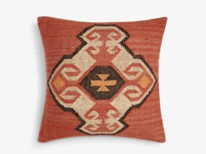 Large Square Kilim Red Cushion