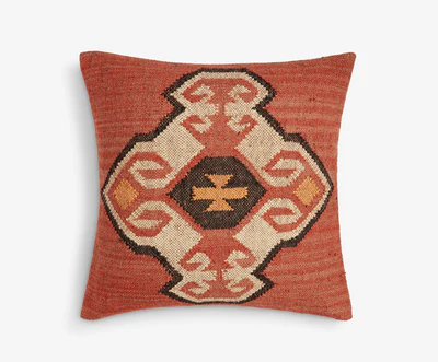 Large Square Kilim Red Cushion