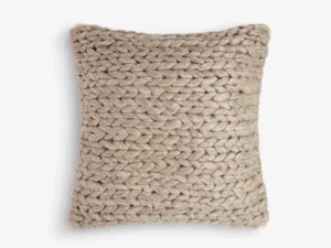Large Square Mid Grey Herringbone Cushion