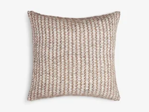 Large Square Natural/Brown Loop Stitch Cushion