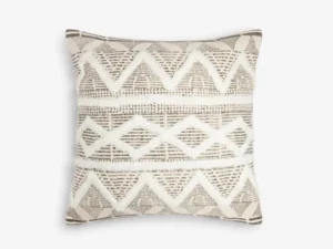 Medium Natural ZigZag Print Cushion
