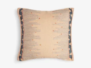 Medium Square Beige with Orange Tips Cushion