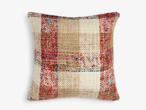 Medium Square Brown Check Cushion