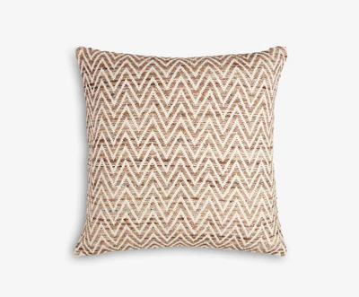 Medium Square Brown Chevron Cushion
