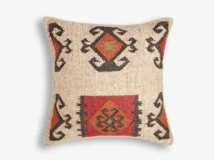 Medium Square Ethnic Beige Cushion