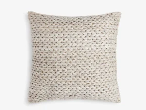 Medium Square Light Grey Knit Cushion