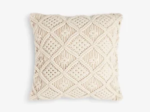 Medium Square Macrame Crochet Cushion