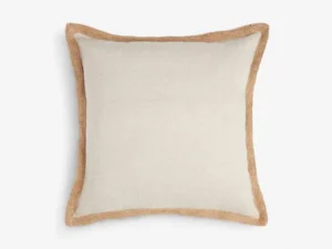 Small Grey with Braided Edge Square Cushion
