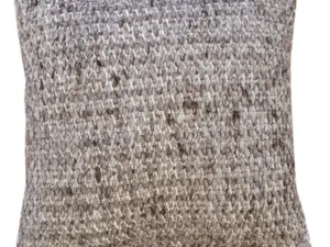Small Square Brown Slub Cushion