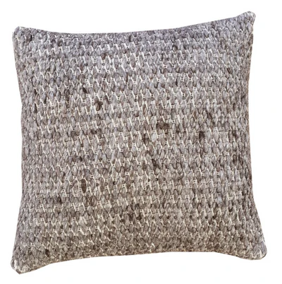 Small Square Brown Slub Cushion